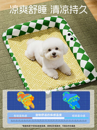 Pet Cooling Mat with Neck Support for Small to Medium Dogs and Cats, Washable and Waterproof