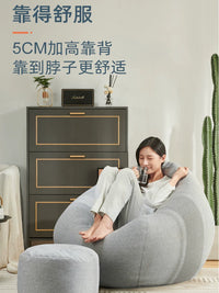 Large Japanese Style Bean Bag Chair for Balcony & Bedroom, Washable & Detachable