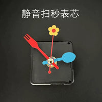 DIY Wall Clock Movement Kit with Silent Sweep Second Hand and Cartoon Pencil Pointer