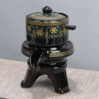 Automatic Ceramic Kung Fu Tea Set with Rotating Filter Teapot and Cups