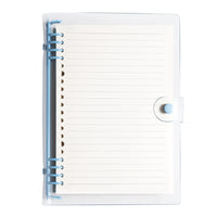 B5 Loose-Leaf Notebook with Transparent PVC Cover, Detachable Pages, 120-Page Lined Paper for Students