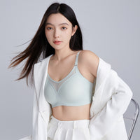 Seamless Wireless Bra with Fixed Pads for Lift and Support