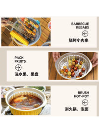 Disposable Portable Outdoor BBQ Grill Set for Camping Picnic and Indoor Use with Charcoal