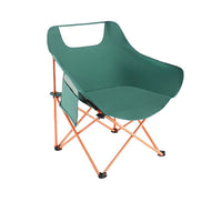 Portable Folding Moon Chair for Outdoor Camping Fishing with Backrest and Storage Bag