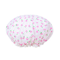 Double-Layer Waterproof Shower Cap for Women, Reusable Bathing Hair Cover for Home Use, Thickened