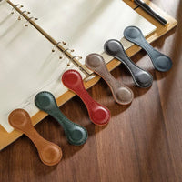 Magnetic Leather Bookmark for Books and Notebooks, Strong Magnet Page Marker Clip