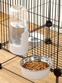 Pet Bowl for Cage, Spill-Proof Hanging Food and Water Dispenser for Cats and Small Dogs
