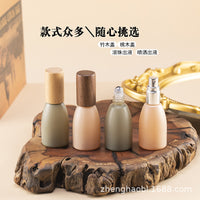 Morandi Color 12ml Portable Perfume Atomizer with Beechwood/Walnut Cap