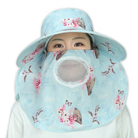Summer Breathable Sun Protection Hat with Neck Flap for Outdoor Activities