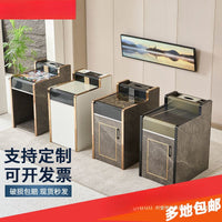 Billiard Room Stainless Steel Side Table with Storage