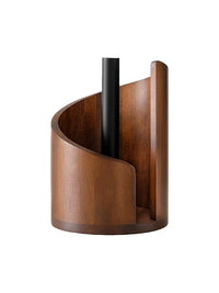 Modern Minimalist Wooden Countertop Paper Towel Holder for Large Rolls