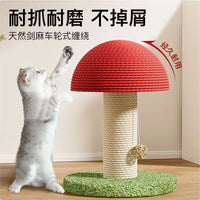 Mushroom Cat Scratching Post with Sisal Rope for Cats