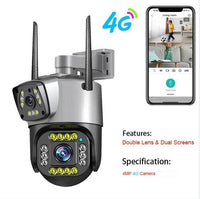 Dual-Lens Outdoor WiFi Security Camera with 360° Panoramic View