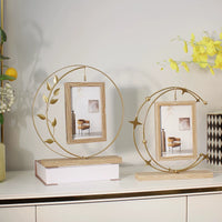 Creative Double-Sided 6-Inch Photo Frame, Luxury Iron Art Picture Holder for Home Decor, Couple Gift, Wedding Display
