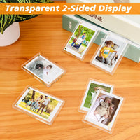Acrylic Magnetic Photo Frame for Refrigerator, Double-Sided Mini Picture Holder