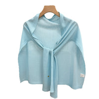 Women's Ice Silk Knit Shawl T-Shirt Top for Summer