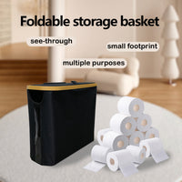 Waterproof Fabric Toilet Paper Storage Basket Dustproof Tissue Holder for Bathroom