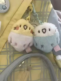 Cute Parrot Plush Keychain Bag Charm