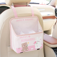 Car Seat Back Organizer with Trash Can and Storage Pockets, Multi-functional Vehicle Backseat Organizer