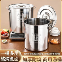 Extra Thick 316 Stainless Steel Stock Pot with Lid, Large Capacity for Soup, Brine, Oil, or Water Storage