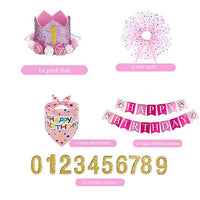 Pet Birthday Crown, Tutu Dress, and Bandana Set for Female Dogs