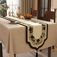 American Retro Cotton Linen Table Runner for Dining Table TV Cabinet Dresser Decor