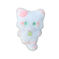 Cute Fox Plush Keychain with Squeaker - Cartoon Animal Bag Charm