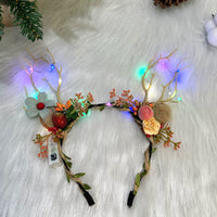 Christmas Reindeer Antler Headband for Adults and Kids, Festive Hair Accessory for Parties and Photoshoots