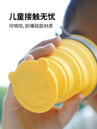 Msquare Collapsible Silicone Travel Cup and Bowl Set for Kids