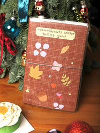 Guozaiding x Muxia "Fallen Leaves" A6 Mini Instant Photo Album for Square and Vertical Photos, Multifunctional Handbook