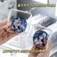 Acrylic Display Case for Badges and Pins, Dustproof and Moisture-proof Storage Box with Lid
