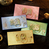 Chinese Style Floral Metal Bookmark, Elegant Gift for Students and Graduates, Cultural Souvenir