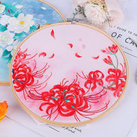 DIY Embroidery Kit for Beginners - Chinese Style Ribbon Embroidery Fan or Amulet