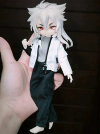 14cm BJD Doll Body with Abdominal Muscles for OB11 Clothes, 1/12 Scale