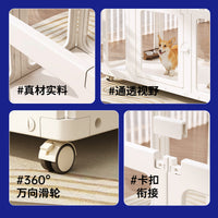 Portable Transparent Pet Playpen for Small Dogs Indoor Puppy Enclosure with Movable Panels