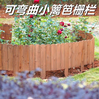 Carbonized Wood Garden Fence Border for Outdoor Yard, Patio, Balcony and Indoor Decorative Use