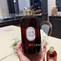 500ml Caramel Brown Light-Blocking PET Plastic Empty Bottle with Ding-Dong Cap for Shower Oil Toner Massage Oil Hydrosol