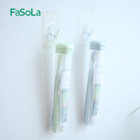 FaSoLa Portable Travel Toothbrush & Toothpaste Holder Set with Soft Bristle Brush and Wash Cup