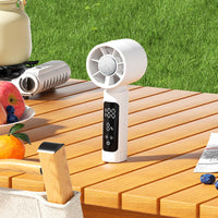 Portable USB Rechargeable Handheld Mini Fan with Type-C Fast Charging, DIY Ice Compress Function