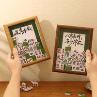 DIY Mahjong Tile Shadow Box Picture Frame Gift Decor