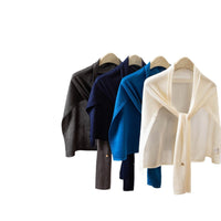 Soft Knit T-Shape Drop Shoulder Shawl for Women, Versatile Commuter Neck Protection Summer Air Conditioning Cardigan