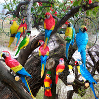 Outdoor Garden Simulation Parrot Hanging Ornament Animal Sculpture