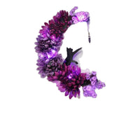 Crescent Moon Cat Wreath Halloween Wall Decor for Cat Lovers