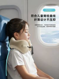 Kids' U-Shaped Memory Foam Travel Neck Pillow for Car, Train, and Airplane