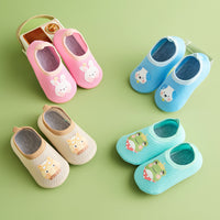 Baby Anti-Slip Floor Socks with Breathable Mesh for Summer, Soft Sole Indoor Toddler and Adult Non-Slip Socks