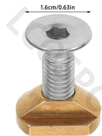 Hydrofoil M6 M8 Stainless Steel Screws with Brass Nuts and Washers for Surfboard Rudder Slot