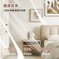 Waterproof Windproof Transparent Door Curtain with Rod for Kitchen Bedroom