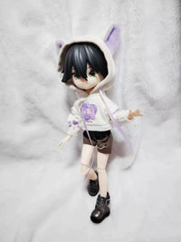 14cm BJD Doll Body with Abdominal Muscles for OB11 Clothes, 1/12 Scale