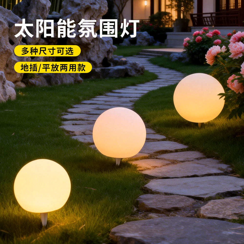 Solar Globe Lawn Light, Waterproof Outdoor Stake Lamp for Garden and Patio Decoration