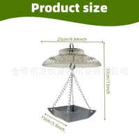 Squirrel-Proof Outdoor Hanging Bird Feeder with Rain Guard and High-Strength Plastic Cover